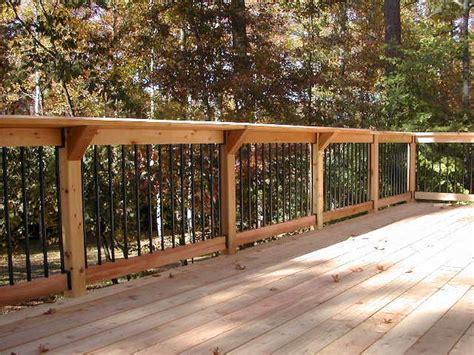This type contains vertical posts, horizontal rails, and vertical pickets all railings are made entirely from aluminum and painted in different colors. 50 deck railing ideas for your home (40) | Deck railings ...