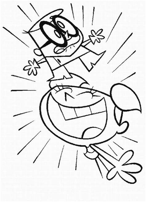 Dee Dee Is Happy She Found Dexter Secret Lab From Dexters Lab Coloring Page Coloring Sun