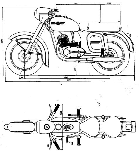 Jawa 356 Kyvacka 1956 Blueprint Download Free Blueprint For 3d Modeling