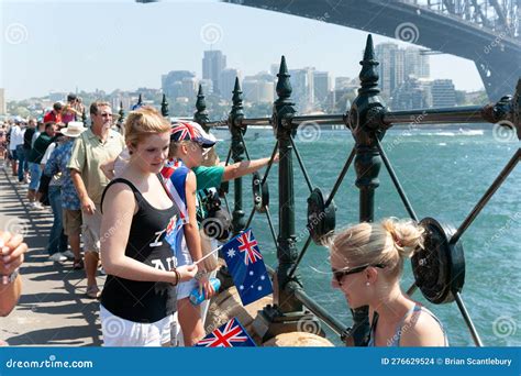 People Gather On City Waterfront To See Harbour Activities And