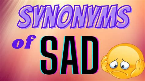 Synonyms Of Sad Feeling Words I Feeling Words Sad Shorts Youtube