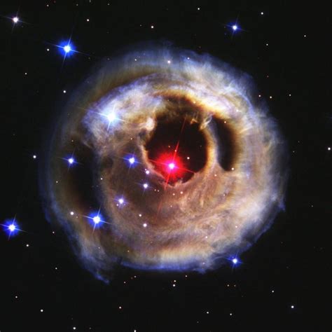 Star V838 Monocerotis Nebula As Seen From Hubble Just Space