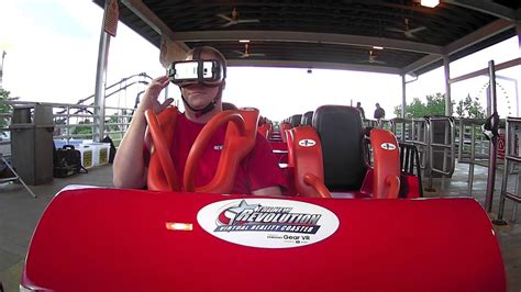 1st Ride New Revolution Virtual Reality Coaster Six Flags St Louis 052416 Youtube