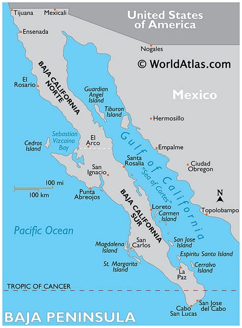Baja California Peninsula Worldatlas