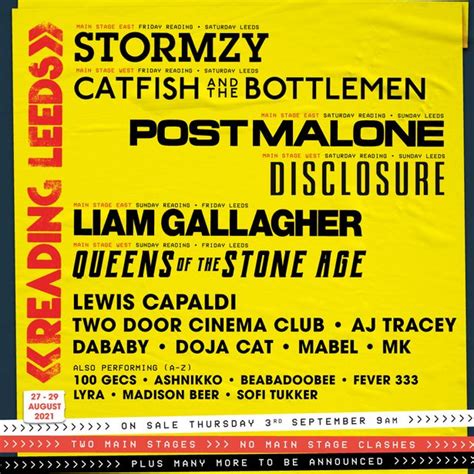 Reading And Leeds Festival 2021 Full Line Up Dates And Where To Buy