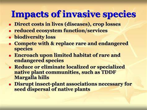 Ppt Invasive Alien Species A Threat To The Biodiversity And