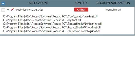 RCT Log4 Vulnerability Right Click Tools Community Recast