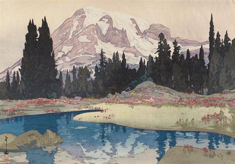 Yoshida Hiroshi Japanese Artwork Painting Mountains Water