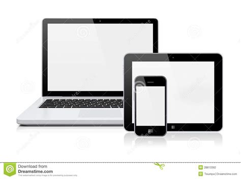 Laptop Tablet Pc And Smartphone Stock Illustration Image 28813392
