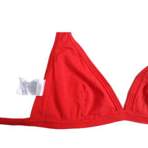 2018 New Style Naughty Ladies Sexy Red Bandeau Swimwear Bikini After
