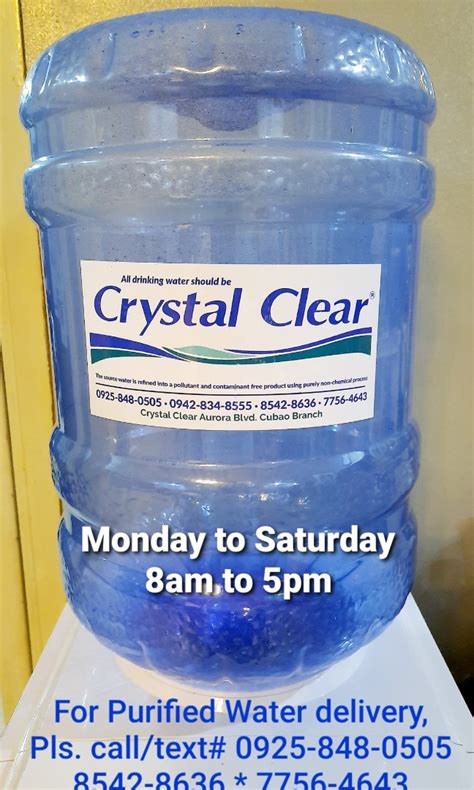 Crystal Clear Purified Water Food And Drinks Other Food And Drinks On