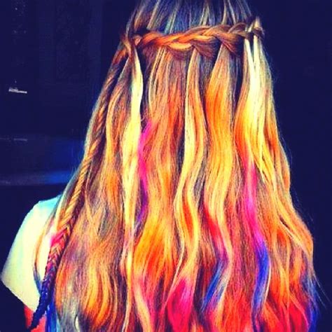 Chalk Hair Tie Dye Hair Dip Dye Hair Bright Hair