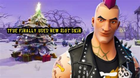 Tfue Finally Uses New Riot Skin In Fortnite Youtube