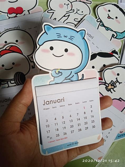 Template Desain Kalender Mini Magnet 2021 Untuk Kulkas Free Cdr