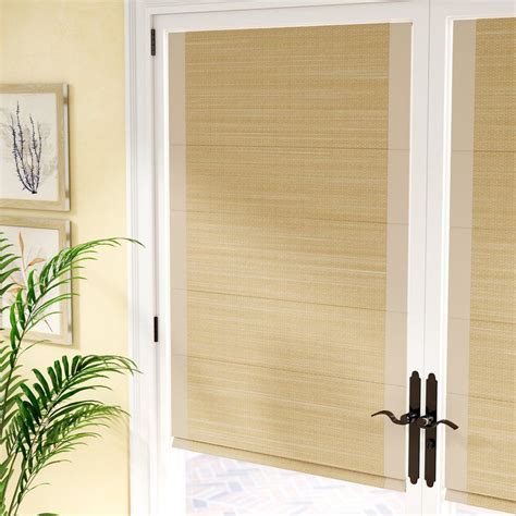 Textile sophistication with a fascinating effect. Woven Cane Blackout Roman Shade | Blackout roman shades ...