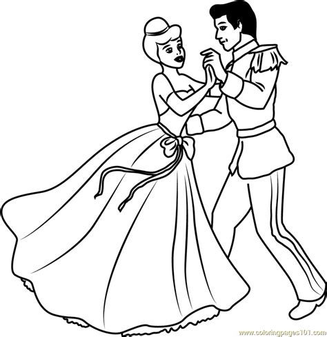 85 Coloring Pages Of Cinderella And Prince Charming Best Coloring