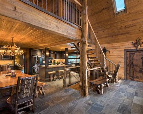 Rustic Cabin Stairwell And Loft Hgtv