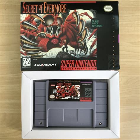 Secret Of Evermore Snes Us Version With Retail Box Video Game Game