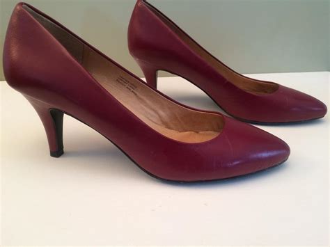 Womens Leather Burgundy Dress Shoes Size 10 Medium Charlottetown