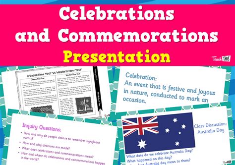 Celebrations And Commemorations Presentation Teacher Resources And