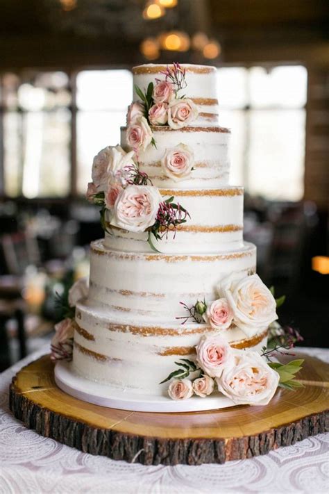 Country Rustic Wedding Cakes Were Loving Roses Rings