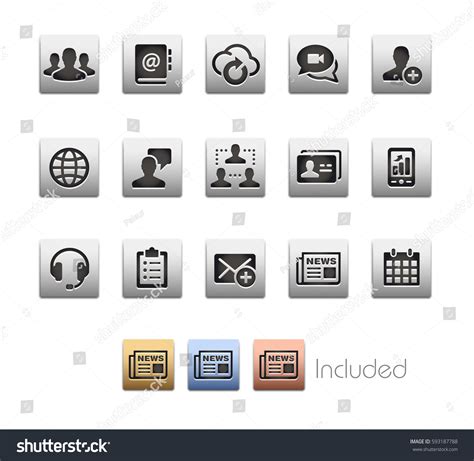 Business Network Icons Vector File Includes Stock Vector Royalty Free