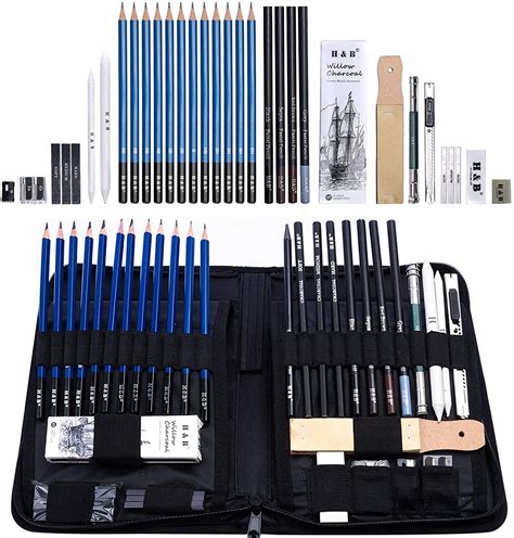 H B Complete Drawing Pencil Set Drawing Pencil Set 40 Piece
