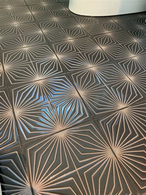Mid Century Modern Tile Floor Fireclay Tile