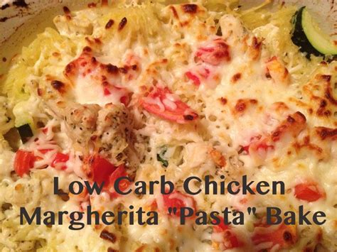 Low Carb Chicken Margherita Pasta Bake With Zucchini And Tomatoes