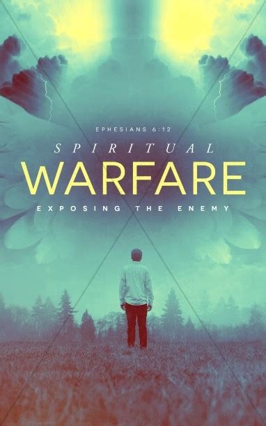 Spiritual Warfare Church Bulletin Cover Clover Media