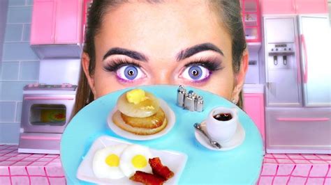 I Ate Only Tiny Food For Breakfast Cloecouture Youtube