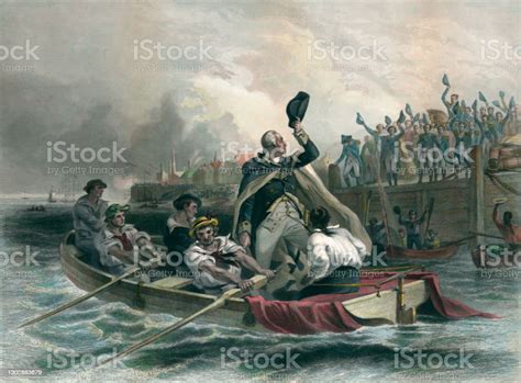 George Washingtons Farewell To His Generals Stock Illustration
