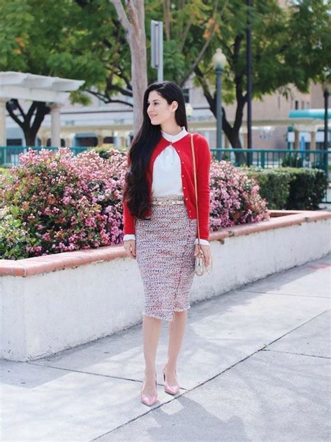 Modest Fashion Tweed Pencil Skirt For Sunday Best Modesty Fashion