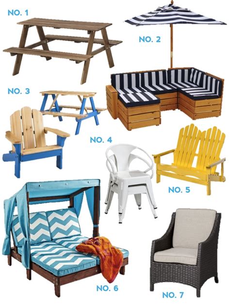 The table can seat up to six kids. Kids Outdoor Furniture - Effortless Style Blog