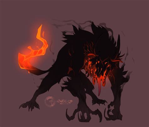 Adopt Extra Demon Wolf Concept By Ningeko Dark Fantasy Art