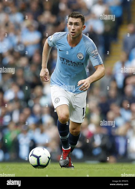 Manchester Citys Aymeric Laporte During The Premier League Match At