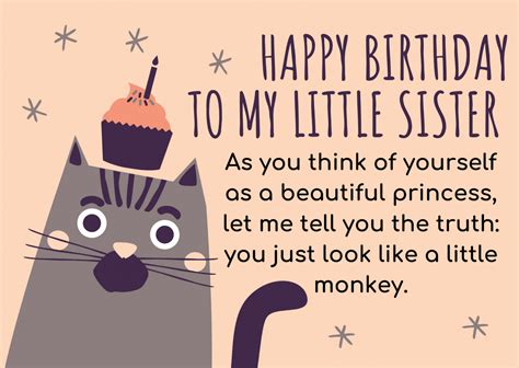 Funny Birthday Quotes For Sister The Cake Boutique