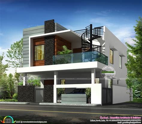 2976 Square Feet Modern Flat Roof 4 Bhk Home Kerala Home Design And