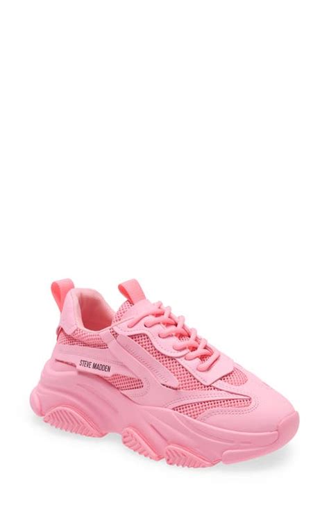 Upc 195945873632 Steve Madden Possession Sneaker In Hot Pink At