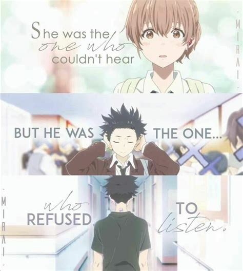 A description of tropes appearing in a silent voice. Koe No Katachi ( A Silent Voice ) beautiful quotes | Anime ...