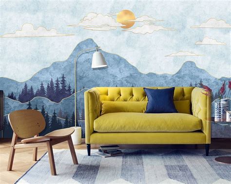 Wilder mountain wallpaper is perfect for your little adventurer. Beautiful Mountains Wallpaper, Mountains in Blue with ...