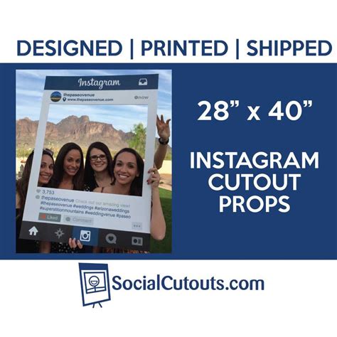 Large Printed And Shipped Instagram Cutout Frame Instagram Prop
