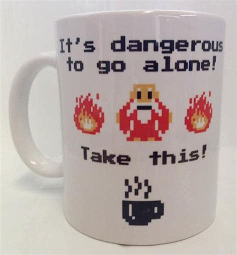 it s dangerous to go alone take this 11oz coffee mug nes nintendo the legend of zelda super