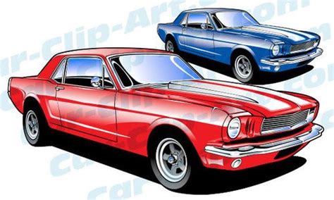 1965 Ford Mustang Vector Clip Art — Car Clip Ford Mustang