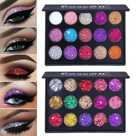 Cmaadu Pressed Glitters Eyeshadow Palette Glitter Magnet Palette Long Lasting Diamond Shimmer