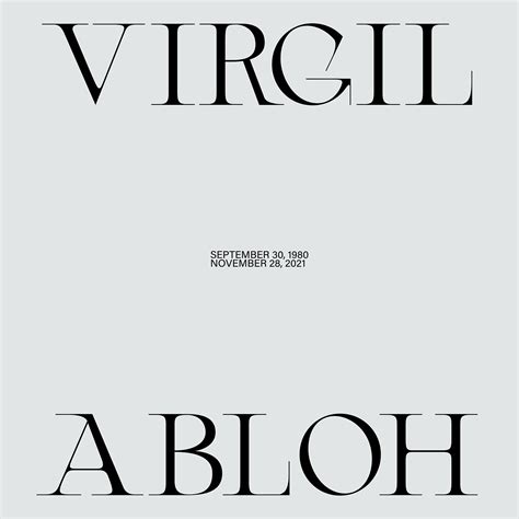 Typography Virgil Abloh On Behance