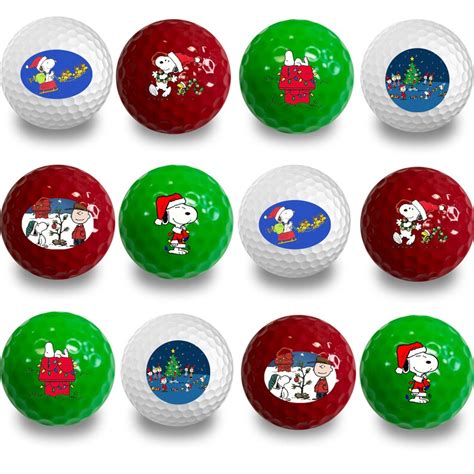 Snoopy Christmas Golf Balls 12 Pack Christmas T Birthday Etsy
