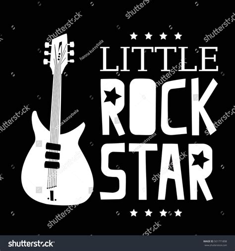 Little Rock Star Typography Graphic Print Stock Vector Royalty Free