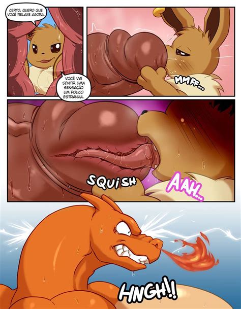 Charizard fudendo Evee Pokémon Hentai Quadrinhos Eroticos Super