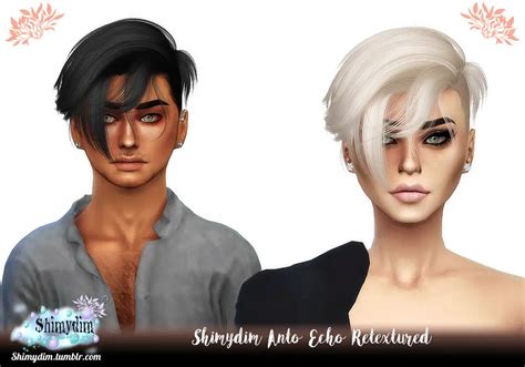 Shimydim Anto`s Echo Hair Retextured Sims 4 Hairs
